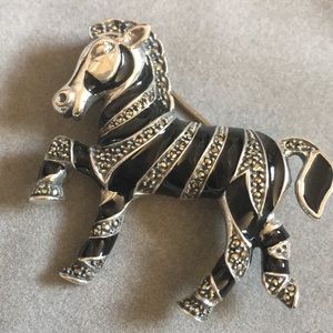 Vintage Judith Jack Sterling Silver Brooch